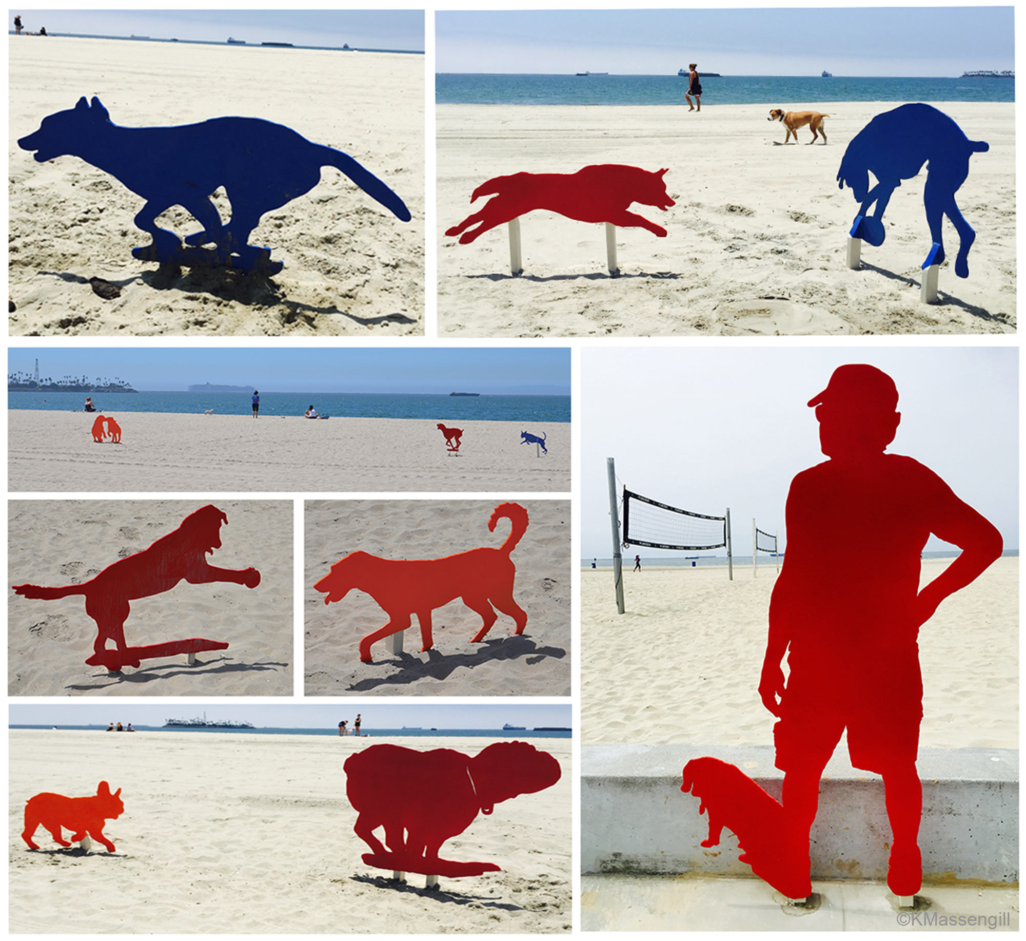 Rosie's Dog Beach sculptures
